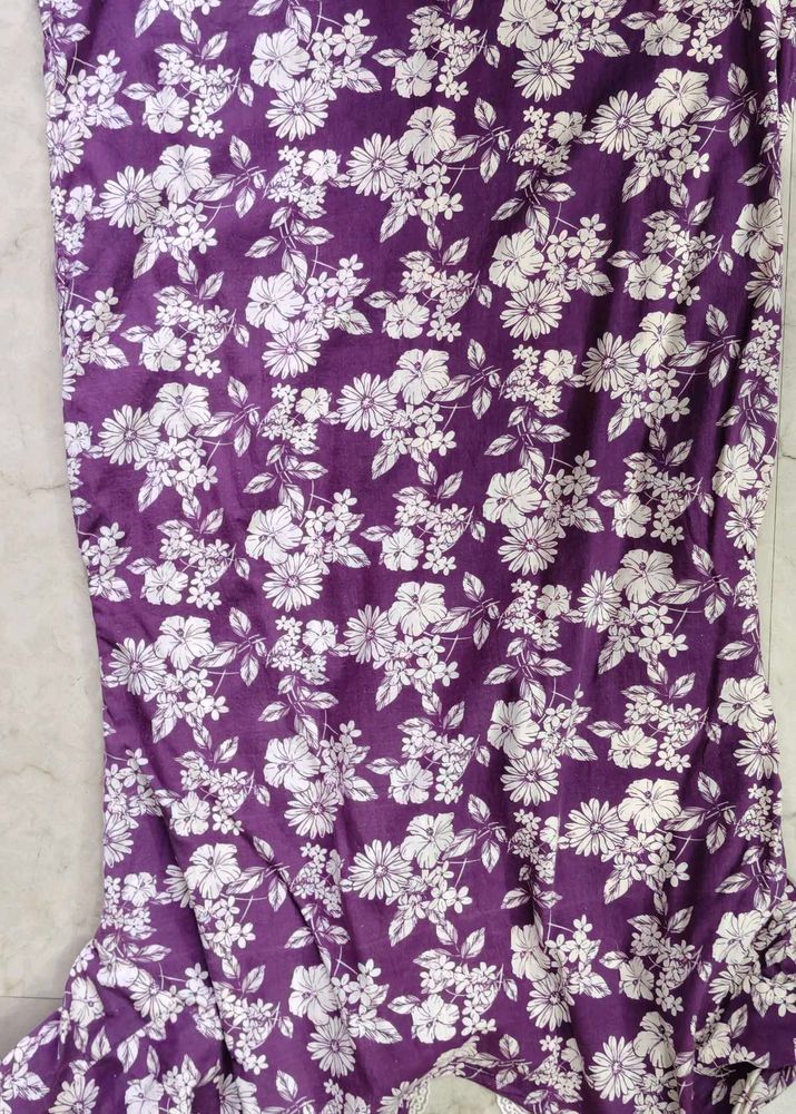 Vibrant Floral Purple Saree