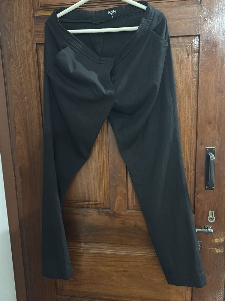 Allen Solly Black Formal Trousers