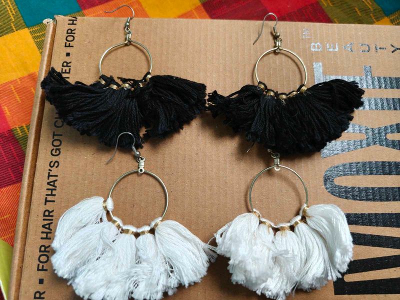 Boho Tassel Hoop Earrings