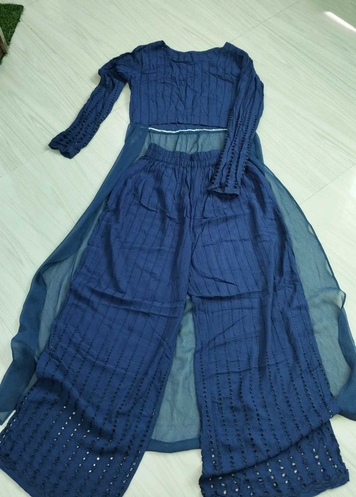 Navy Blue Two-Piece Set
