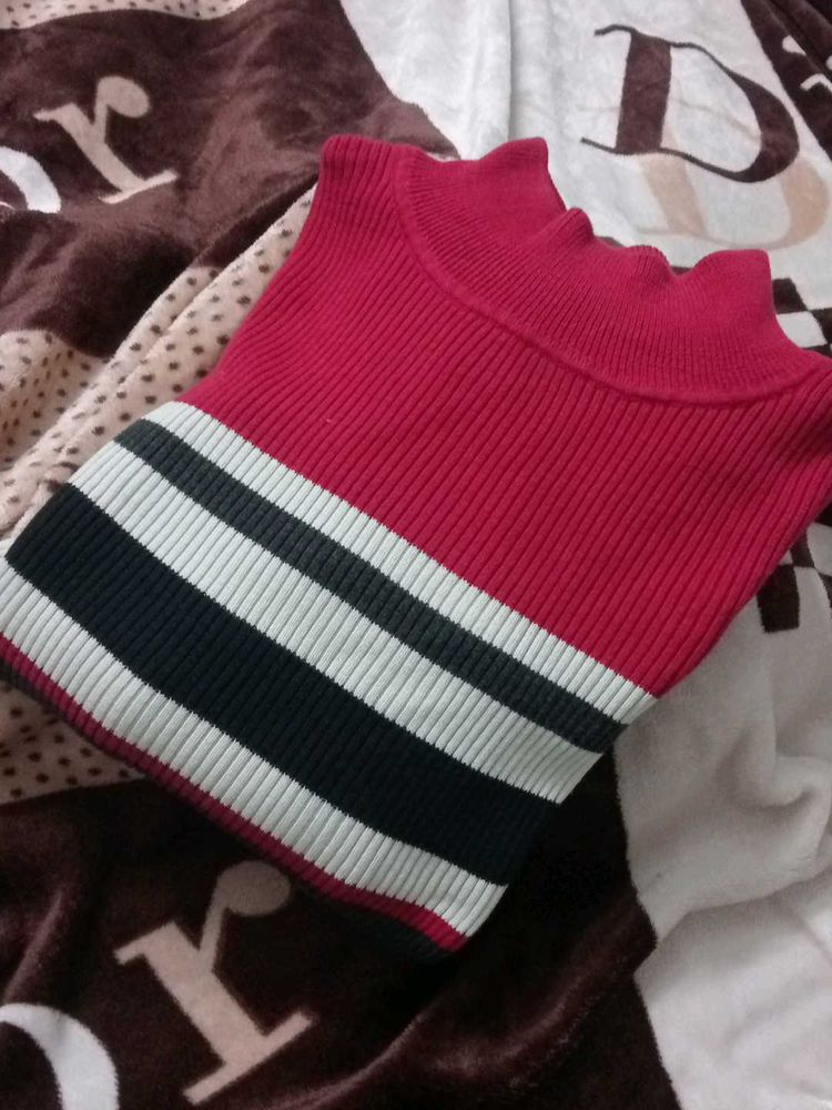 Striped Turtleneck Sweater