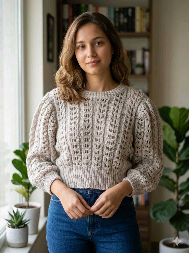 Cream Cable Knit Sweater