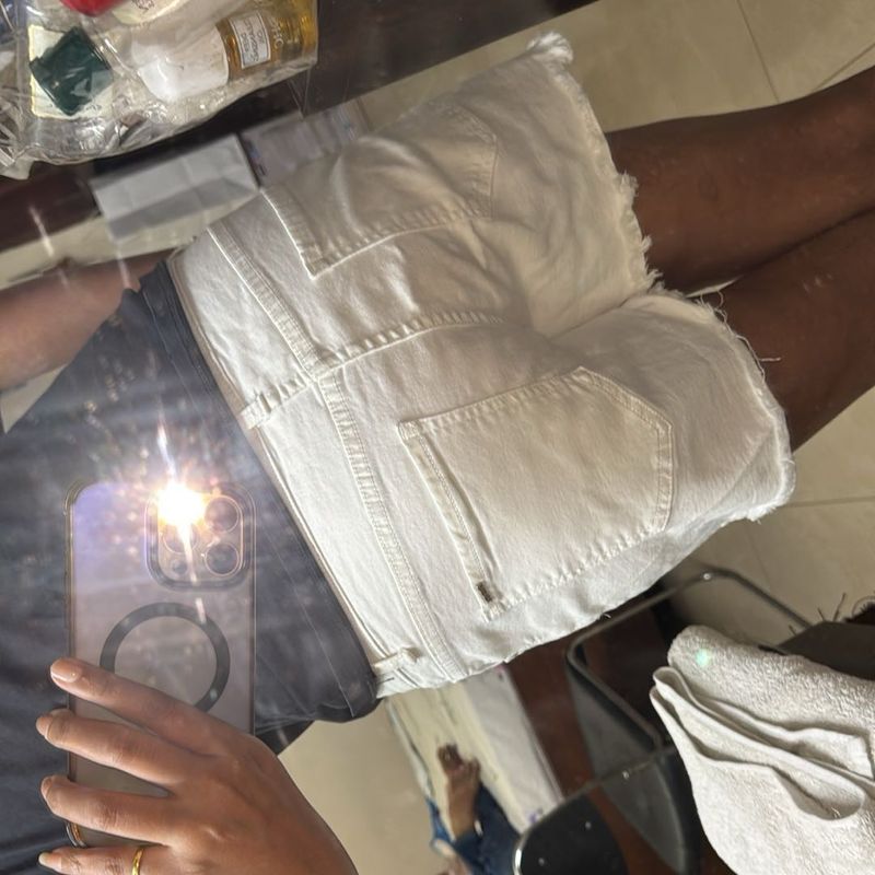 White Denim Shorts