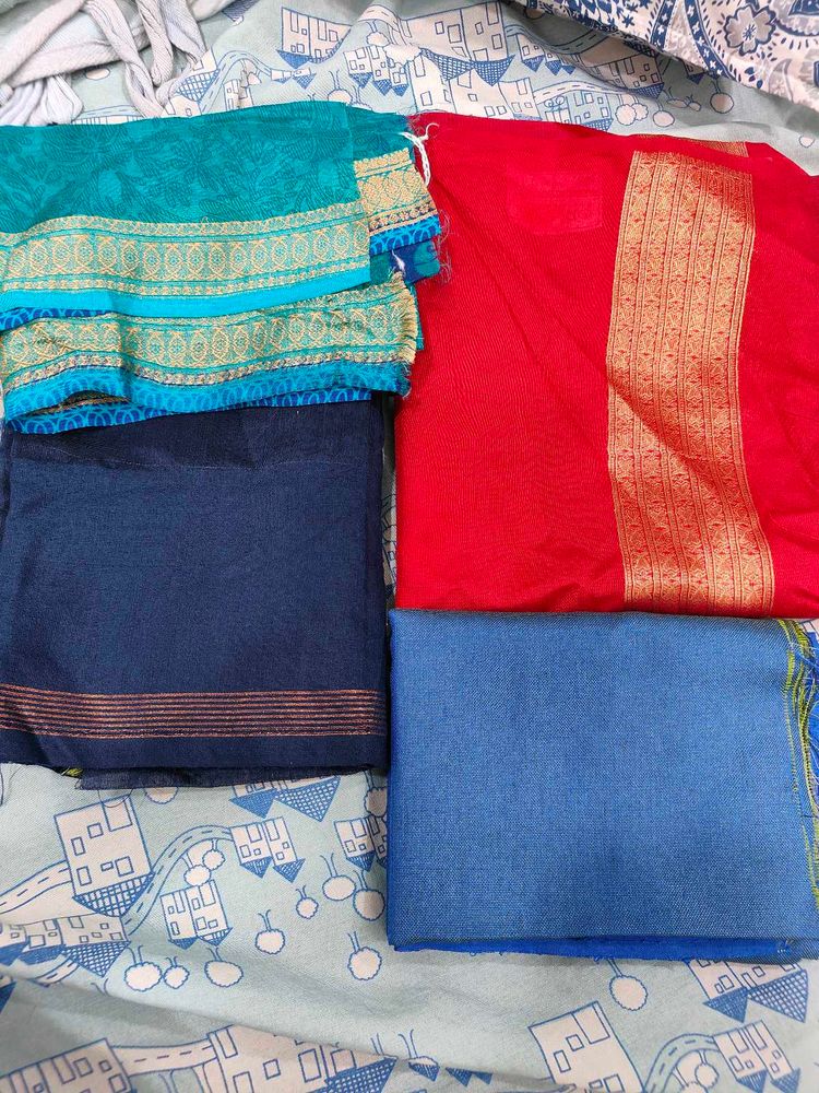 4 Silk blouse pieces (95*65 cm)