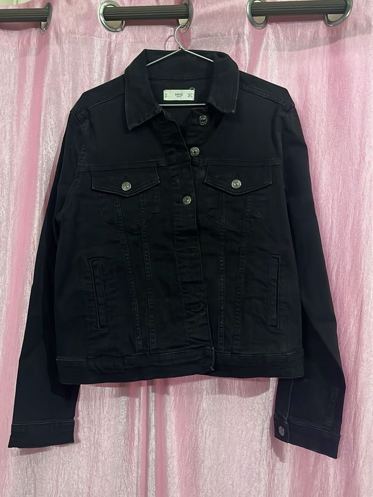 Mango Black Denim Jacket