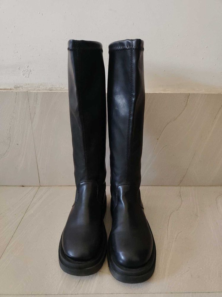 Black Knee-High Boots
