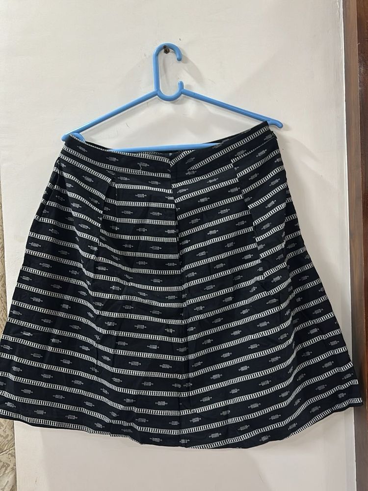 Striped Ethnic Mini Skirt