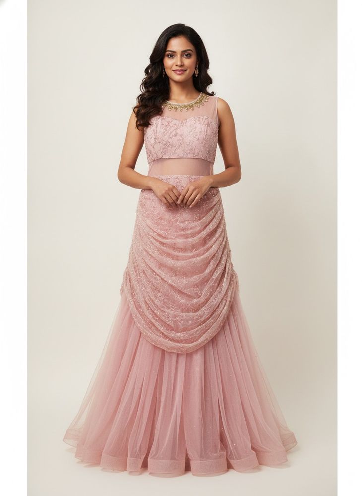 Stunning Pink Embellished Gown