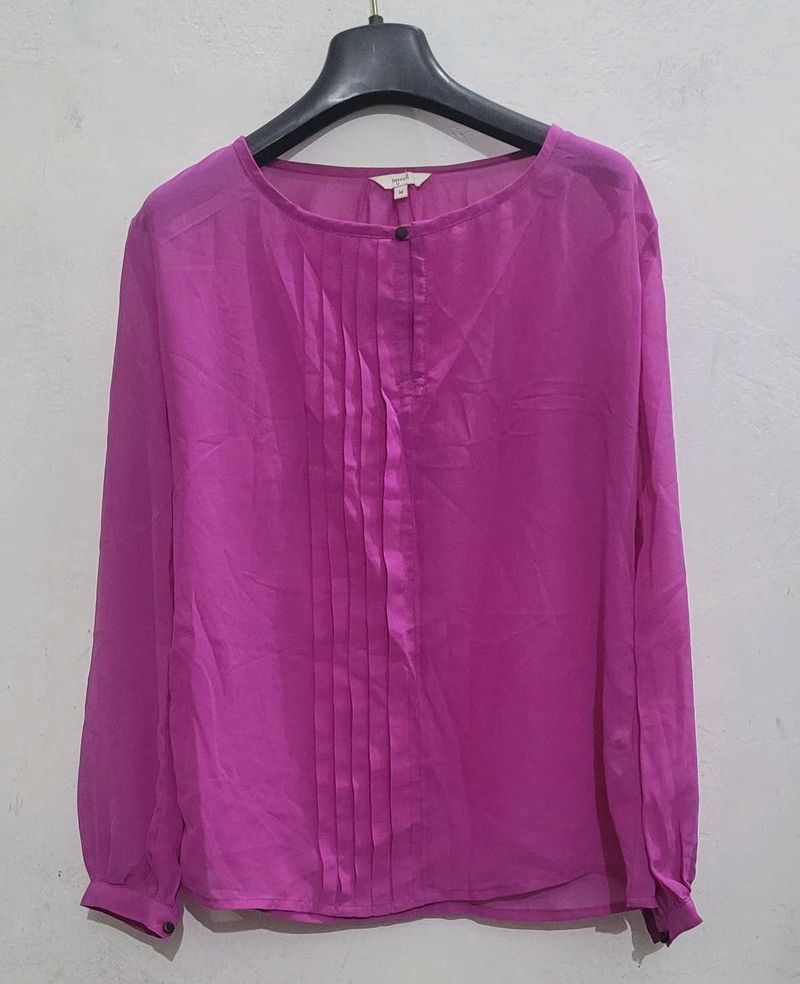 Magenta Blouse On Top