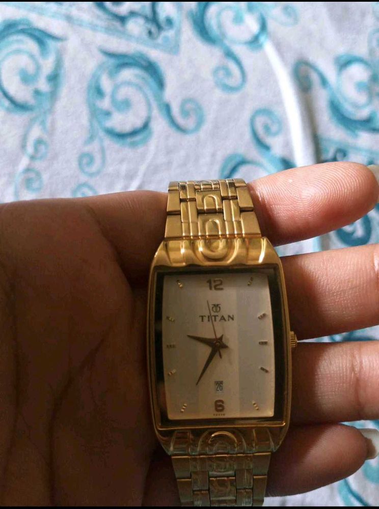 Titan Gold-Tone Analog Watch