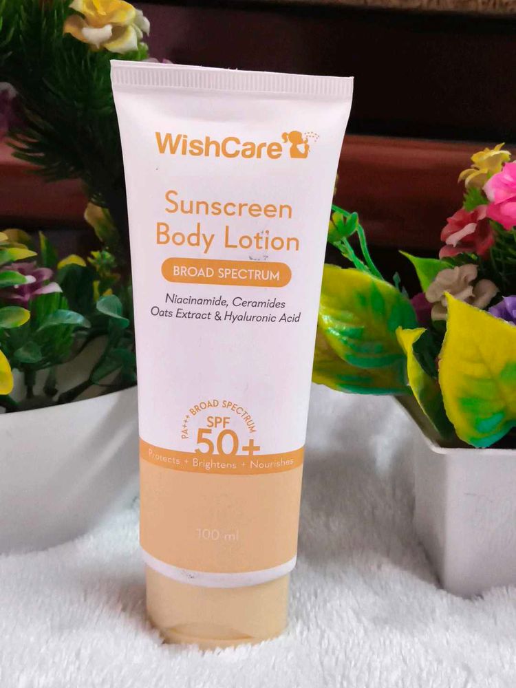WishCare Sunscreen Body Lotion SPF50, In-Vivo Test