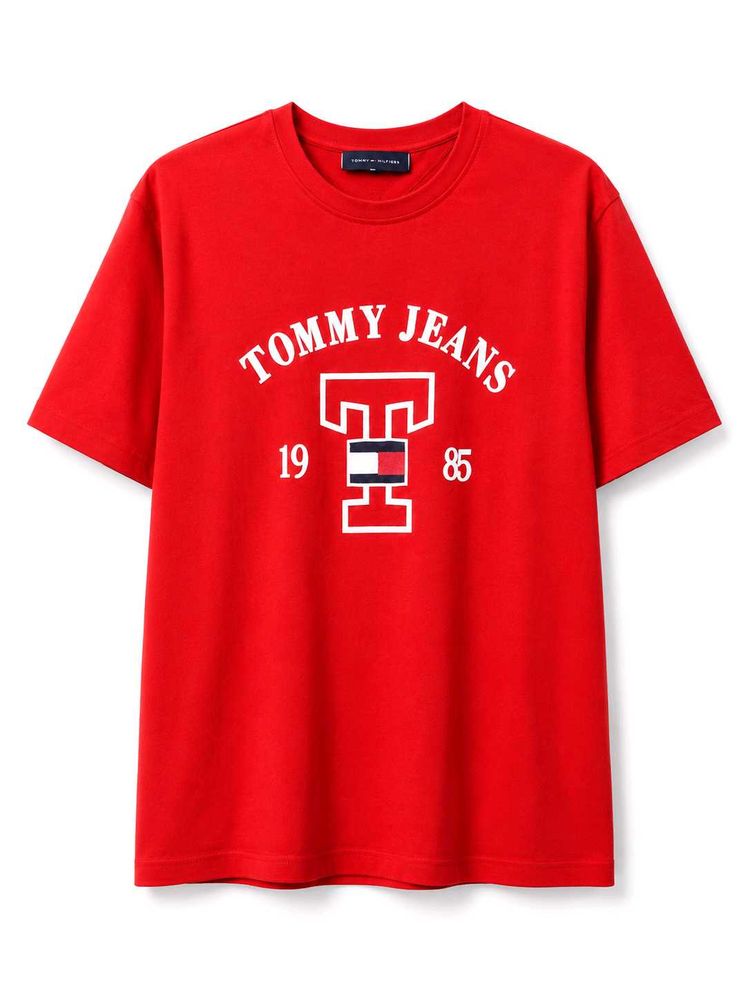 Tommy Jeans Red T-Shirt - Pure Cotton