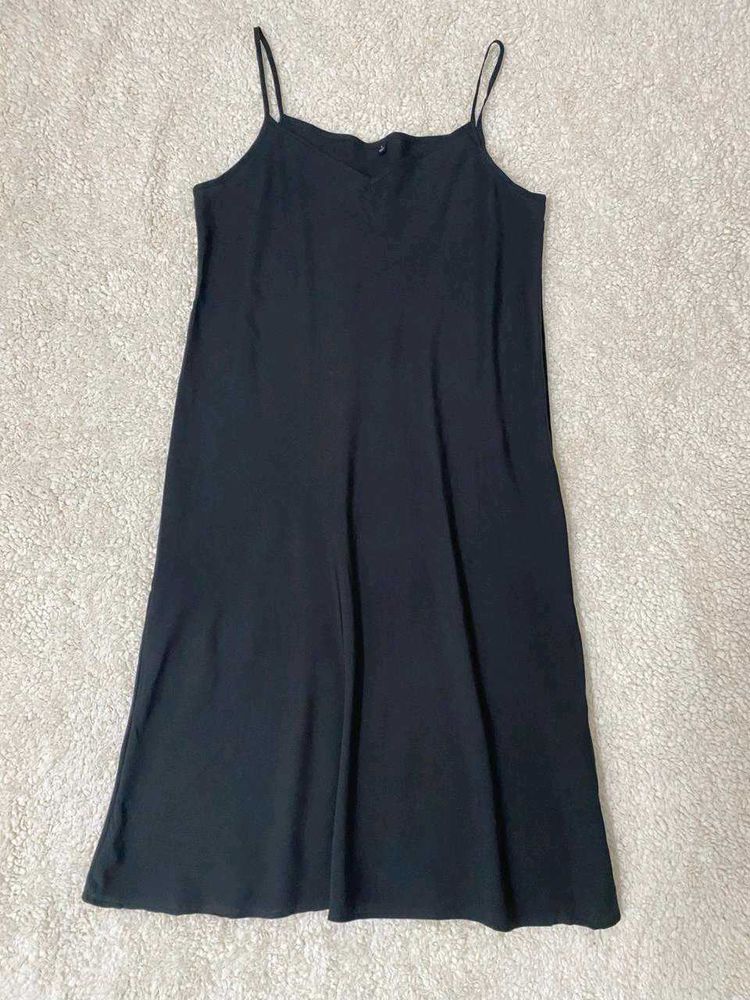 Simple Black Slip Nighty