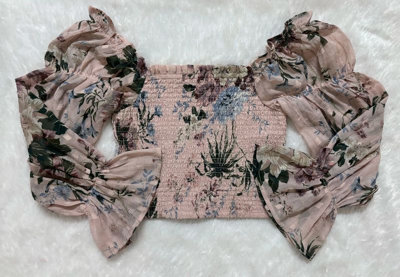 Dusty Pink Floral Top