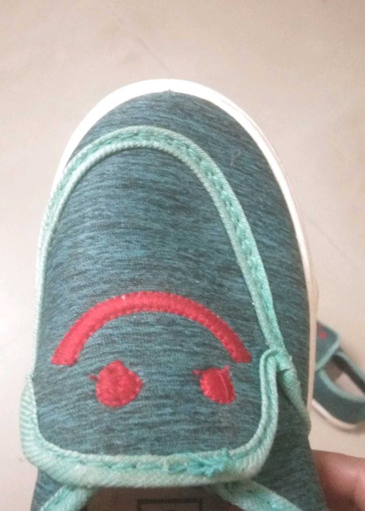 Sea Green Teal Casual Slip-On Shoes