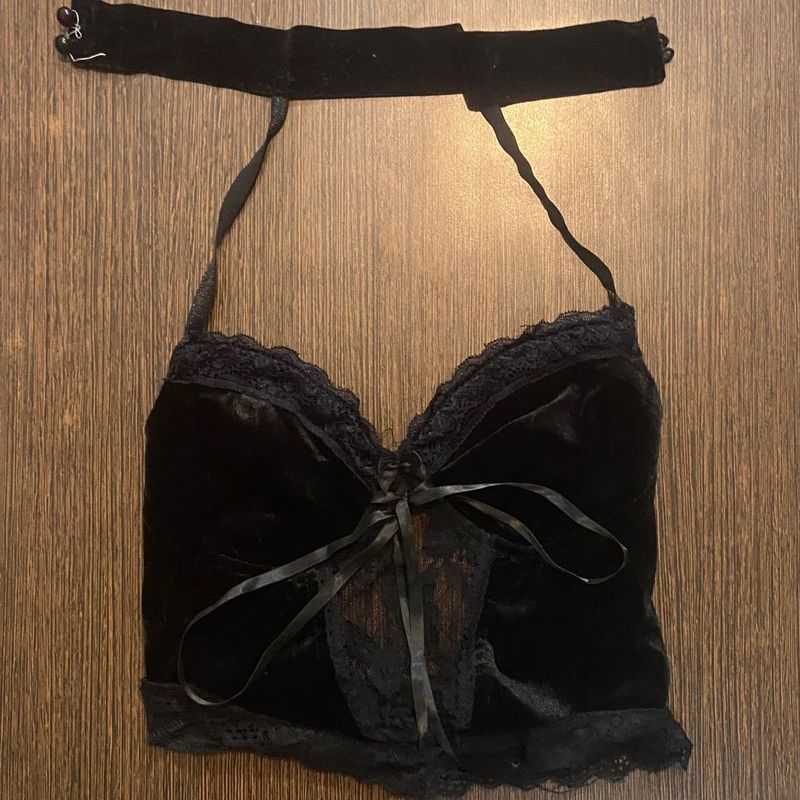 Gothic Velvet Halter Top