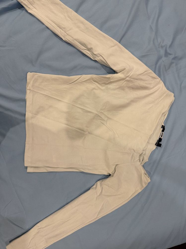 Cream Long Sleeve Top