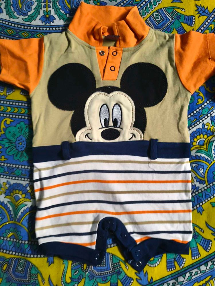 a cute mickey mouse romper