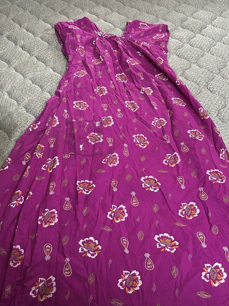 Boho Floral Print Maxi Dress
