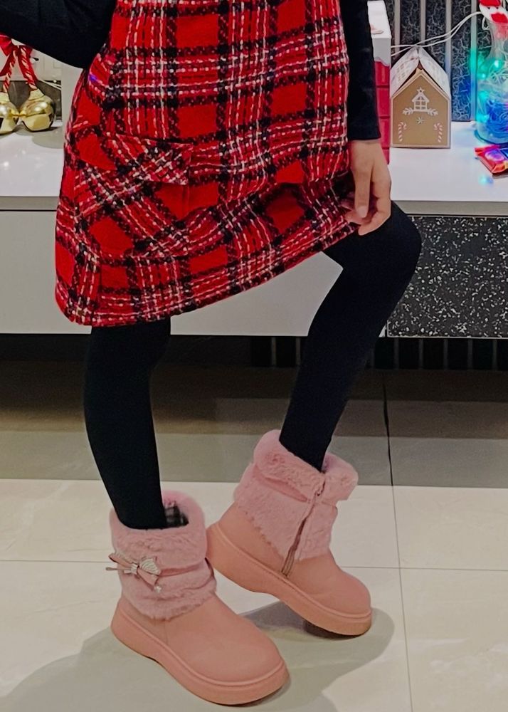 Cute Pink Winter Boots