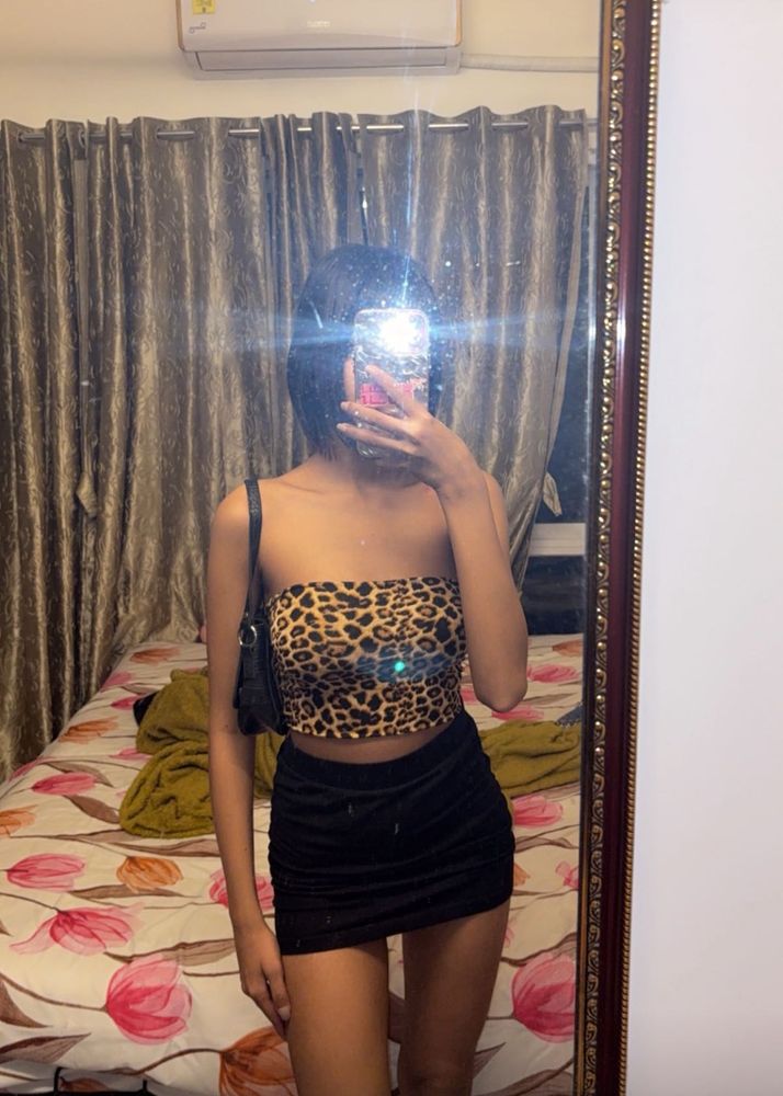 Leopard Print Tube Top