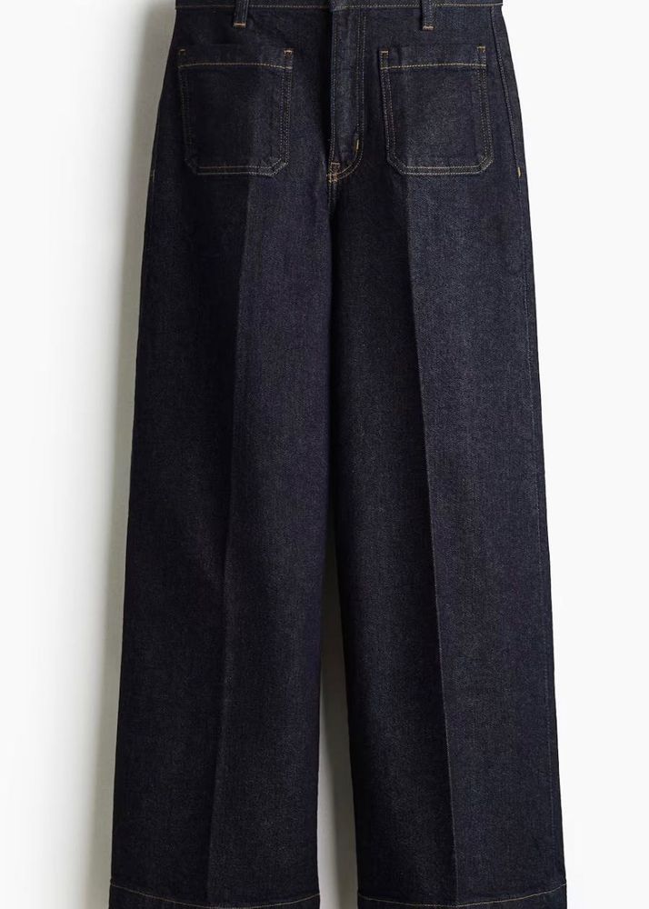 Dark Wash Wide High Denim