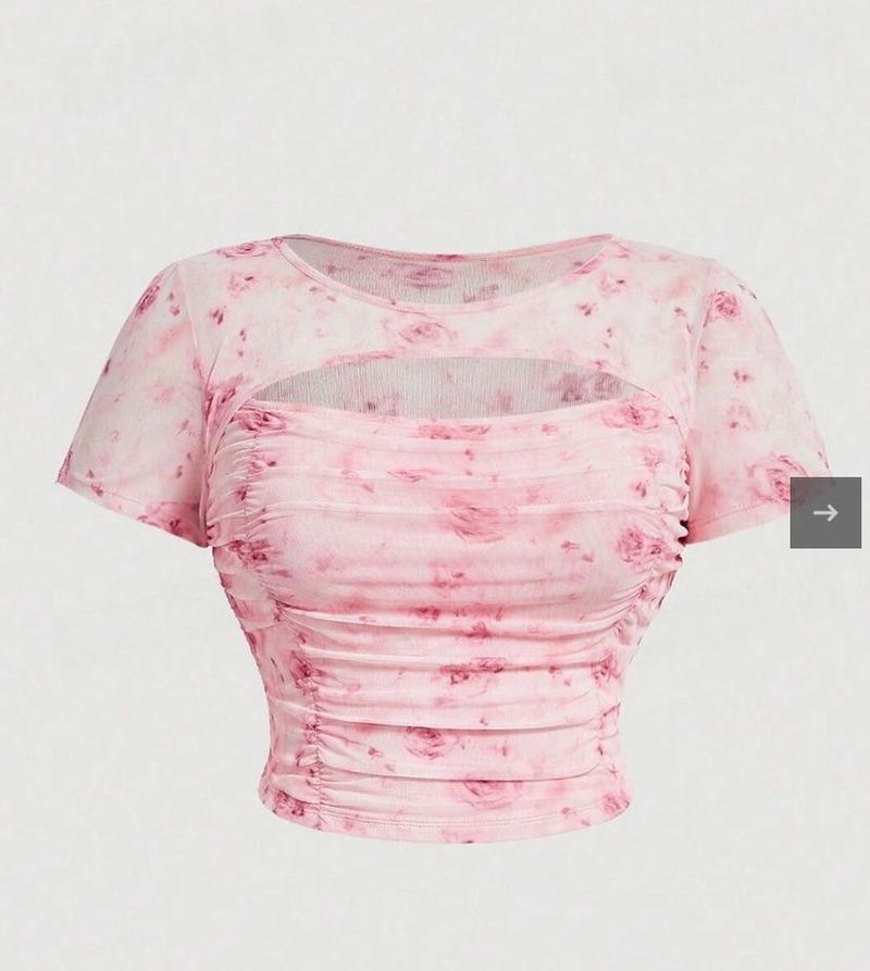 Y2k Beautiful Pink Princess Top