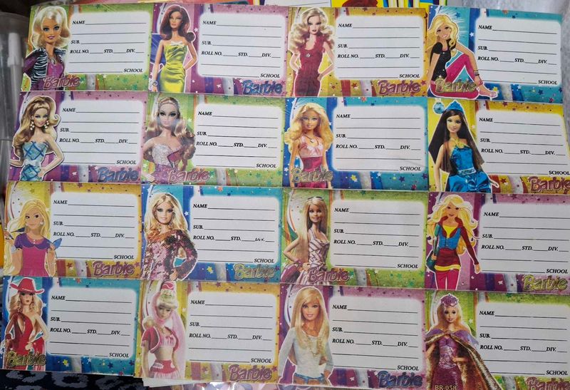 Barbie Name Labels for School