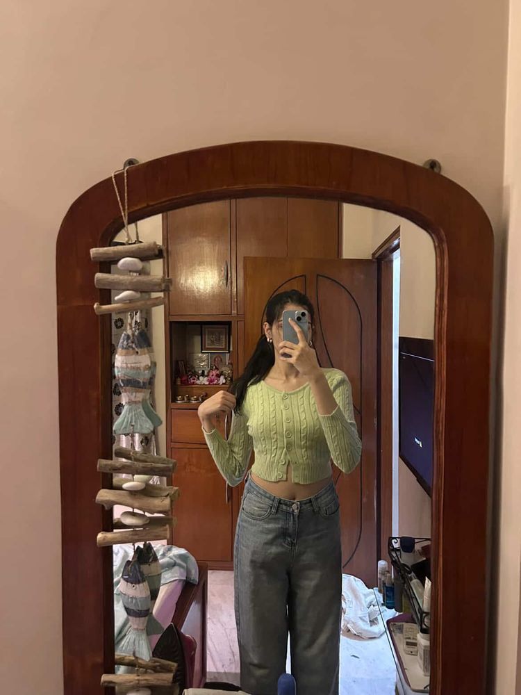 Green Knit Cardigan