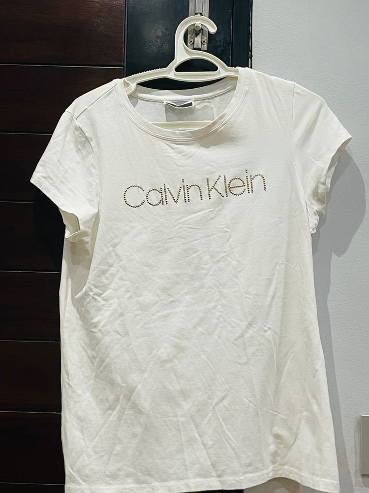 ck supersoft white tshirt