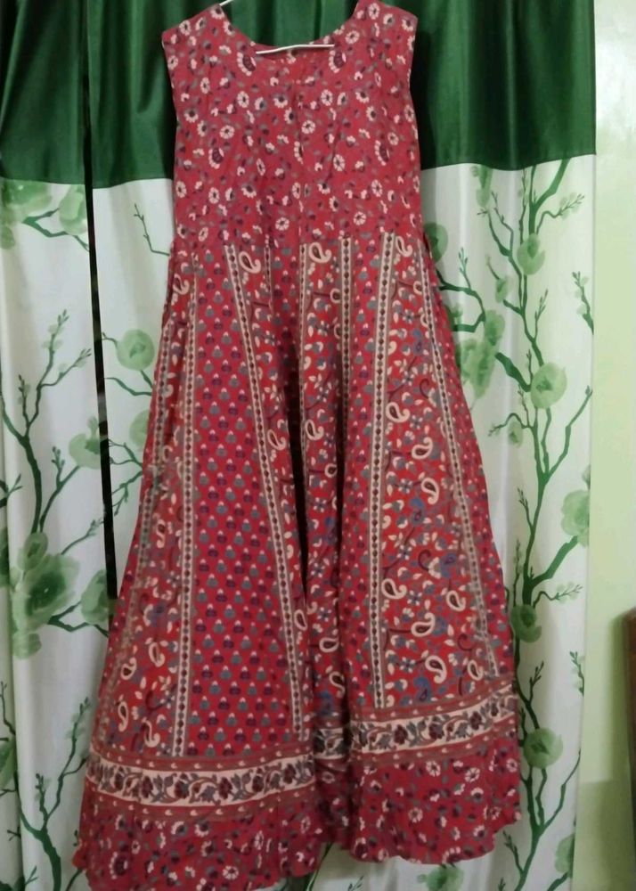 Red Floral Print Maxi
