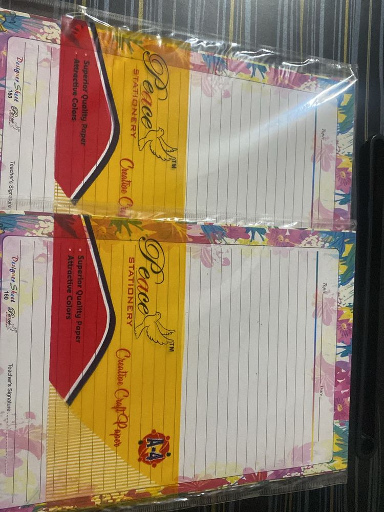 Colourful sheets for Assignment Pack of 2