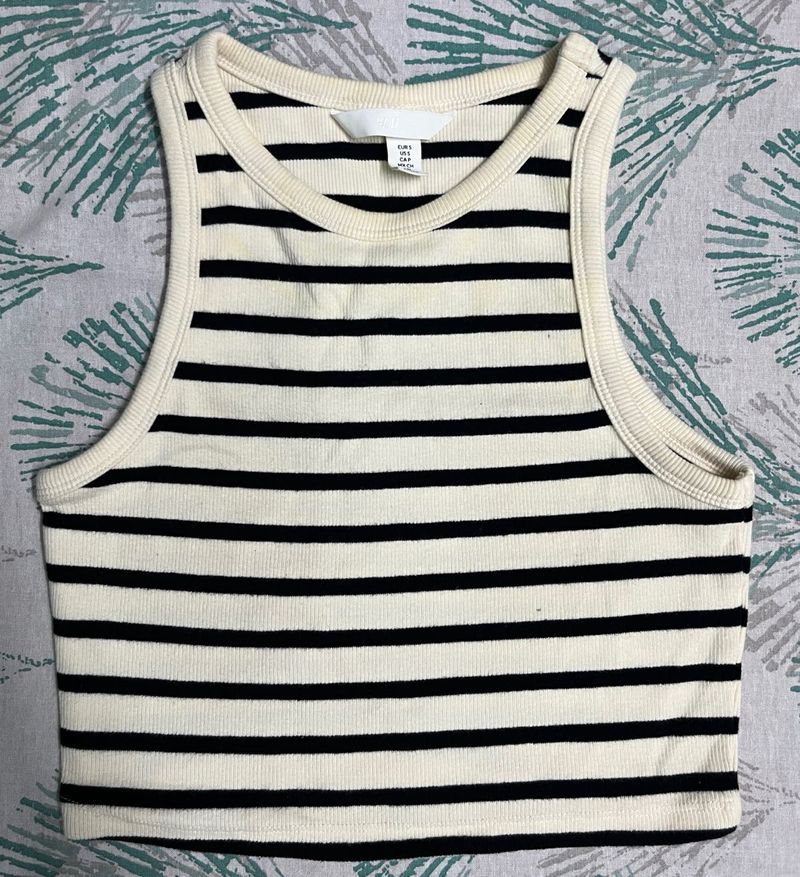 Striped Cropped Tank Top
