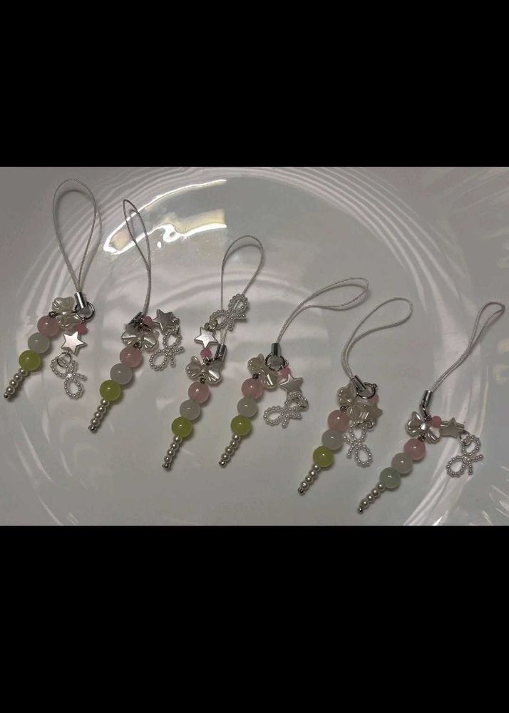 Cute Beaded Phone Charms.