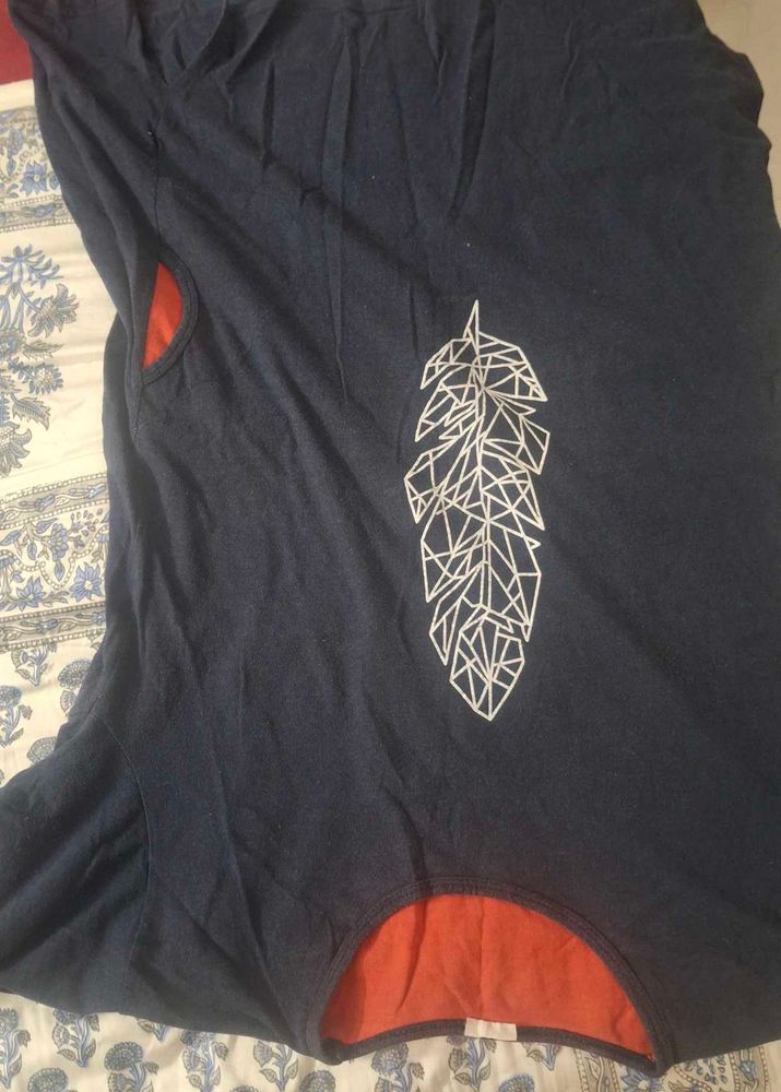 Graphic  long length Print T-Shirt