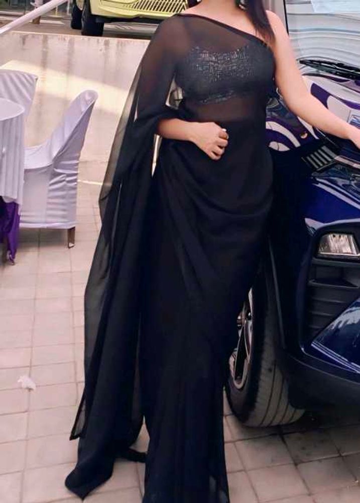 Elegant Black Saree