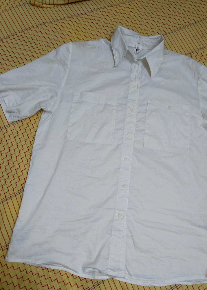 Sale 🔴White Classy Oversized Button-Down