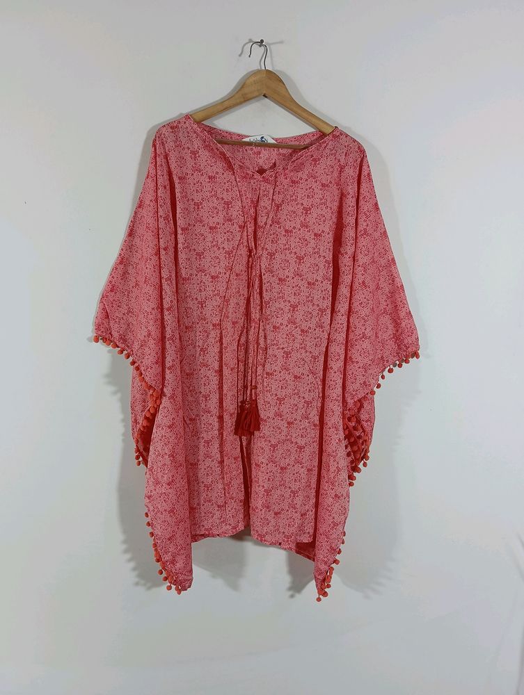 Pink Printed Kaftan Top (Women)