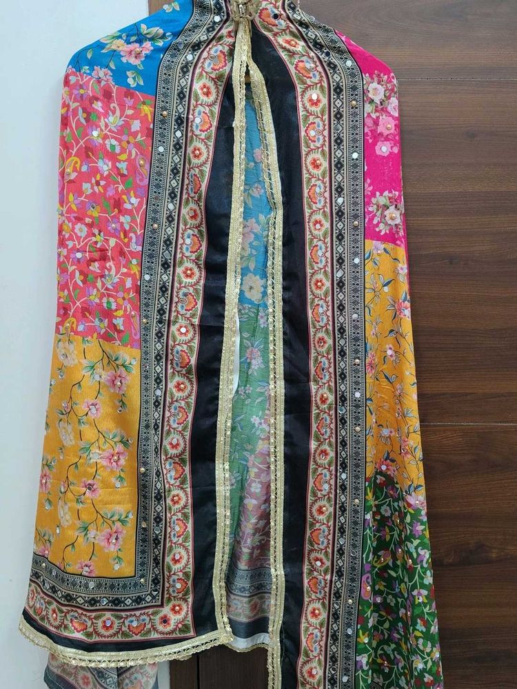 Colorful Floral Pakistani Dupatta