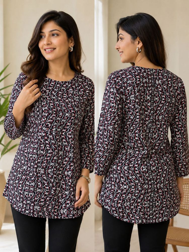 Stylish Printed Tunic Top