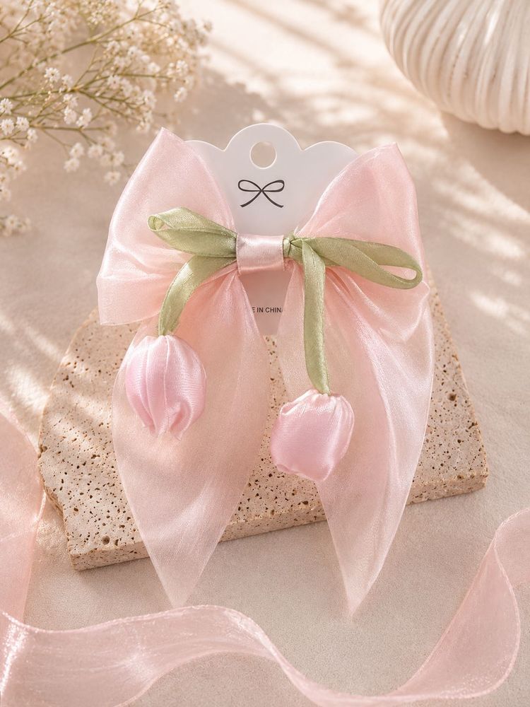 Cute Pink Bow Hair Clip