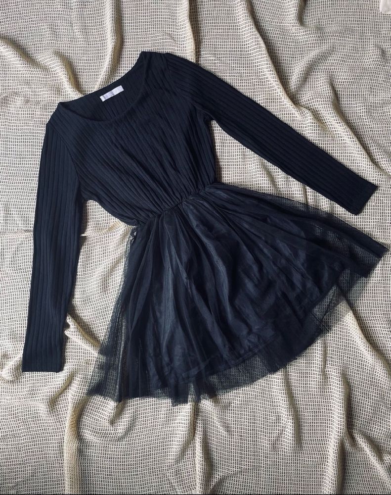 Chic Black Tulle Dress