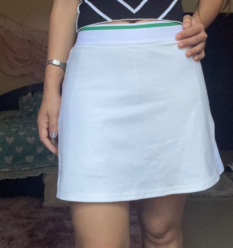 Stylish White Tennis Skirt