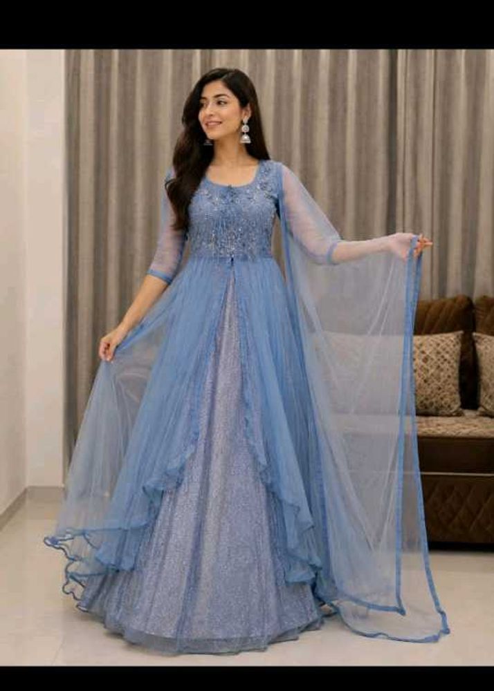 Stunning Blue Lehenga Choli Set