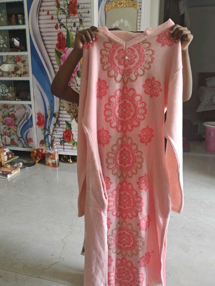 Pretty Pink Floral Print Kurta