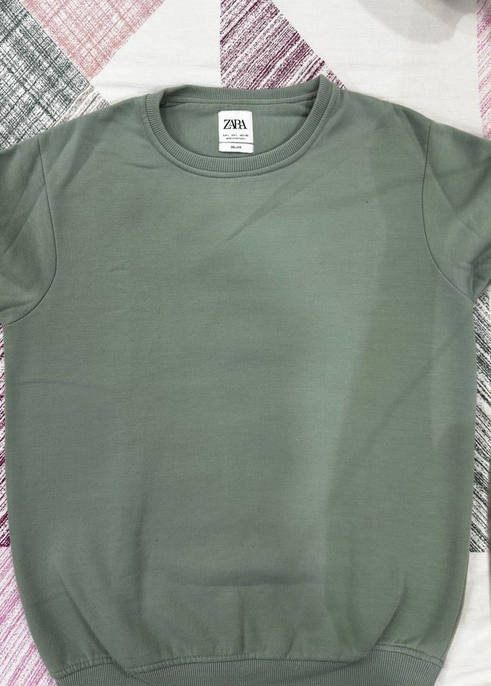 ZARA Olive Green Sweatshirt