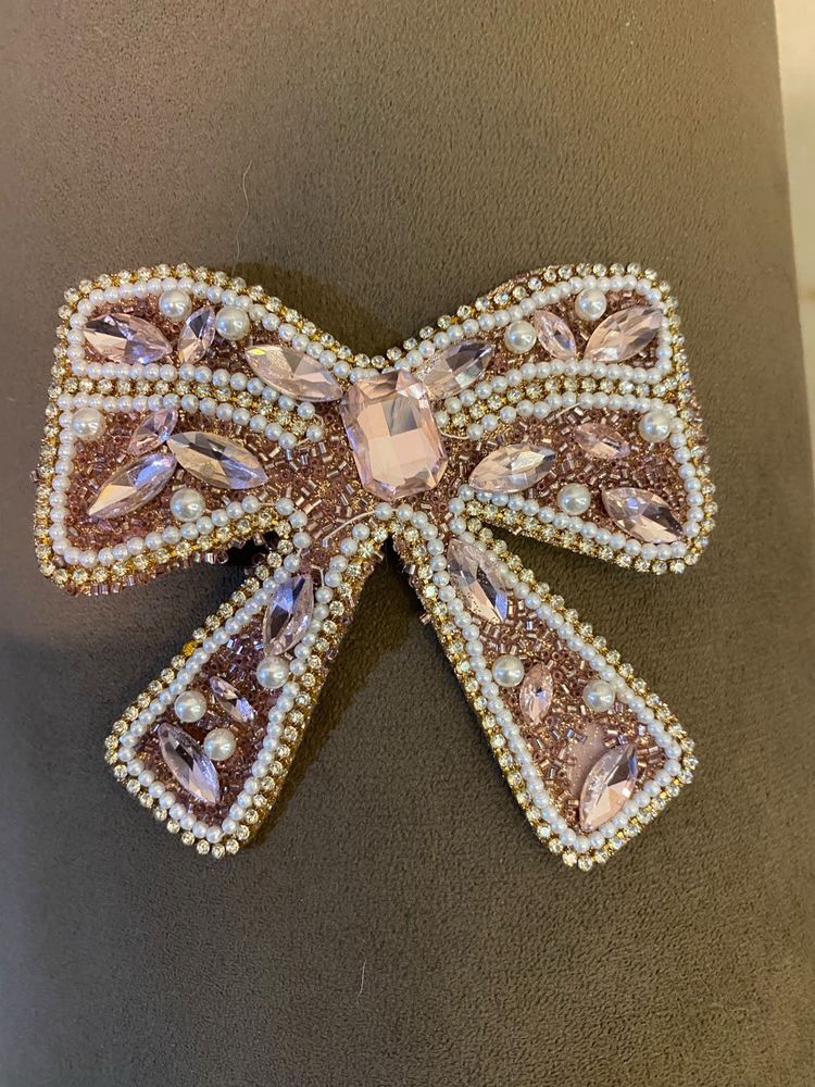 Embellished Bow Hair Clip