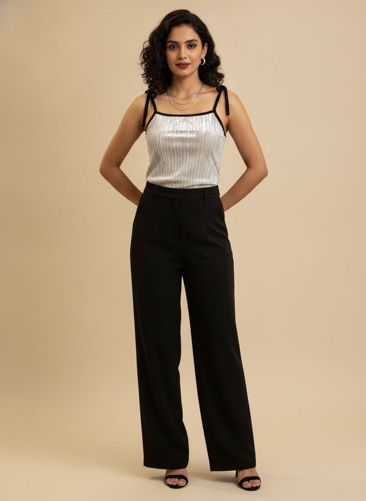 Elegant silver Velvet top