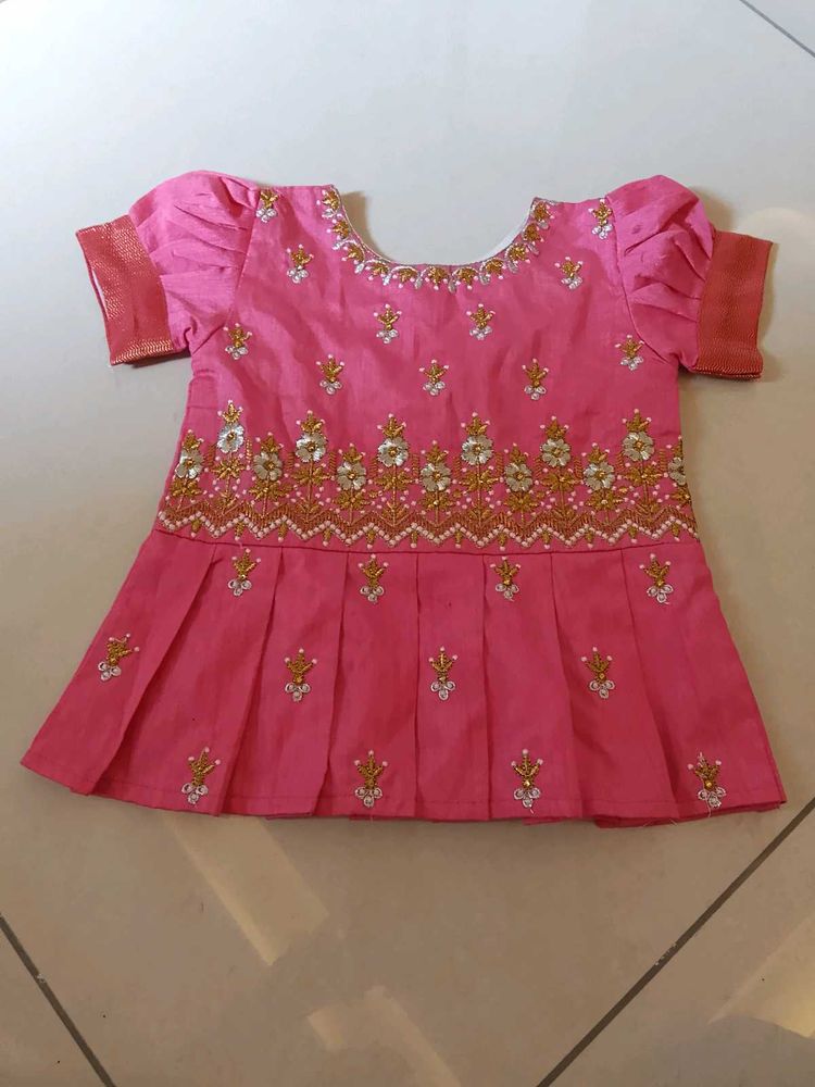 Pink Embroidered Kurta for Women