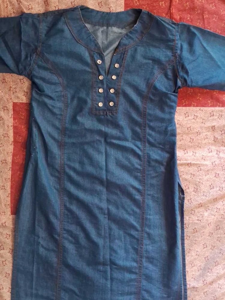 Denim Stright Kurti